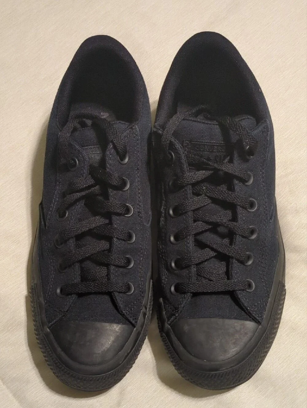 Converse Men's Low-Top Canvas Sneakers in Black